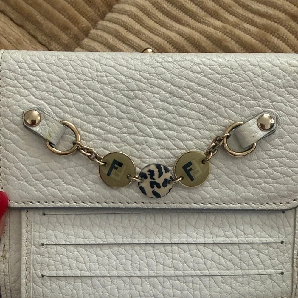Fendi Pebbled Leather Wallet with Gold Hardware - Picture 6 of 12